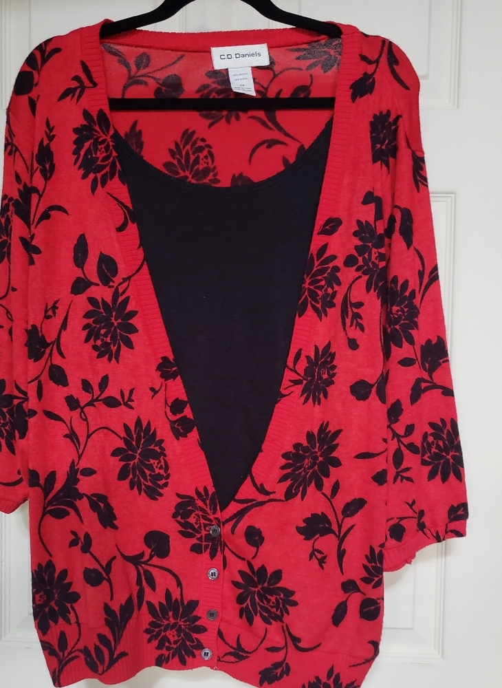 Beautiful top in red and black